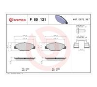 Kit De Plaquettes De Frein Frein À Disque Brembo P85121 Prime Line pour Audi VW