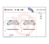 Brembo Plaquettes de frein P 85 170 pour Audi et VW