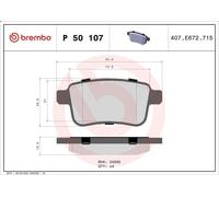 Kit de plaquettes de frein, frein à disque BREMBO pour CITAN Mixto 1.5 2012-