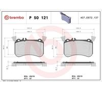 Kit de plaquettes de frein, frein à disque BREMBO pour W176) 2 2015-
