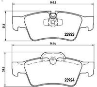Kit de plaquettes de frein, frein à disque BREMBO pour CLASSE M (W164) 3 2005-