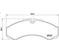 Kit de plaquettes de frein, frein à disque BREMBO pour DAILY V Fourgon 3 2011-