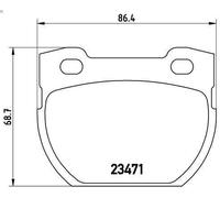 Kit de plaquettes de frein, frein à disque BREMBO pour DEFENDER Pick Up 4 1998-