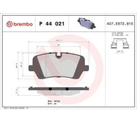 Kit de plaquettes de frein, frein à disque BREMBO pour RANGE ROVER IV 3 2012-