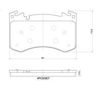 Kit de plaquettes de frein, frein à disque BREMBO pour RANGE ROVER V 3 2022-