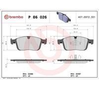 Kit de plaquettes de frein, frein à disque BREMBO pour XC60 I SUV (156) 2 2013-