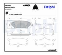 Kit de plaquettes de frein, frein à disque DELPHI LP3961 pour LX 3.5 2021-