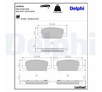 Kit de plaquettes de frein, frein à disque DELPHI LP401