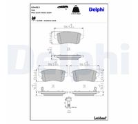 Kit de plaquettes de frein, frein à disque DELPHI LP4013 pour CAPTUR II 1 2020-
