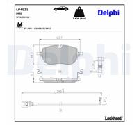 Kit de plaquettes de frein, frein à disque DELPHI LP4021