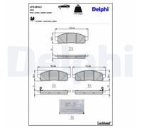 Kit de plaquettes de frein, frein à disque DELPHI pour NV200 Fourgon 1.5 2010-