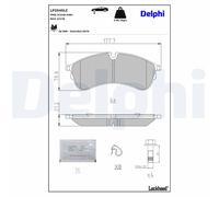 Kit de plaquettes de frein, frein à disque DELPHI pour TGE Fourgon 2 2017-2024