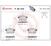 Kit De Plaquettes De Frein, Frein À Disque Essieu Arrière Pour ACURA BYD HONDA