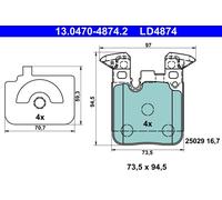 Kit De Plaquettes De Frein, Frein À Disque Essieu Arrière Pour BMW 1 2 3 4