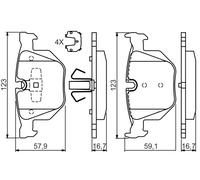 Kit De Plaquettes De Frein, Frein À Disque Essieu Arrière Pour BMW 3 X1