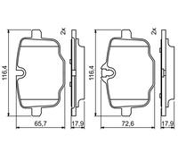 Kit De Plaquettes De Frein, Frein À Disque Essieu Arrière Pour BMW 5 6 X3