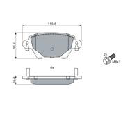 Kit De Plaquettes De Frein, Frein À Disque Essieu Arrière Pour RENAULT KANGOO