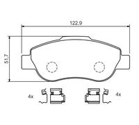 Kit De Plaquettes De Frein, Frein À Disque Essieu Avant Pour FIAT PALIO PANDA
