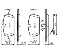 Kit De Plaquettes De Frein, Frein À Disque Essieu Avant Pour PEUGEOT 508 508 SW