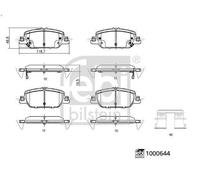 Kit de plaquettes de frein, frein à disque FEBI 1000644 pour CR-V V 2 2019-