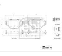 Kit de plaquettes de frein, frein à disque FEBI 180630 pour C4 X 1.2 2022-