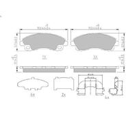 Kit de plaquettes de frein, frein à disque FERODO pour CANTER VII 2.977 2005-