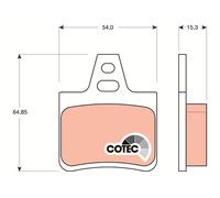 Kit de plaquettes de frein, frein à disque GDB1247 TRW pour CITROËN