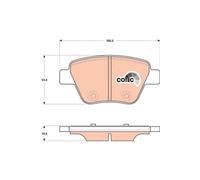 Kit de plaquettes de frein, frein à disque GDB1841 TRW pour AUDI VW SEAT SKODA