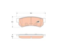 Kit de plaquettes de frein, frein à disque GDB4178 TRW pour CHEVROLET DAEWOO