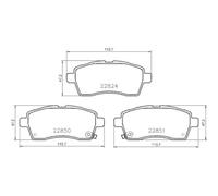 Kit De Plaquettes De Frein Frein À Disque Hella 8DB 355 039-171 pour Suzuki Amc