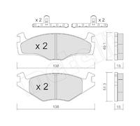 Kit De Plaquettes De Frein Frein À Disque Metelli 22-0045-0K pour Seat VW