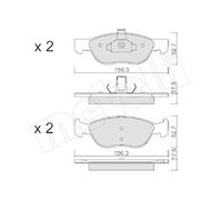 Kit De Plaquettes De Frein Frein À Disque Metelli 22-0082-2 pour Fiat Lancia