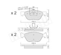 Kit De Plaquettes De Frein Frein À Disque Metelli 22-0083-0 pour Alfa Romeo Fiat