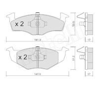 Plaquettes de frein 22-0206-0 METELLI pour VW SEAT SKODA