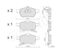Kit De Plaquettes De Frein Frein À Disque Metelli 22-0258-0 pour Opel Vauxhall