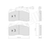 Kit De Plaquettes De Frein Frein À Disque Metelli 22-0288-7 pour Maserati