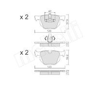 Kit De Plaquettes De Frein Frein À Disque Metelli 22-0643-0 pour Bmw