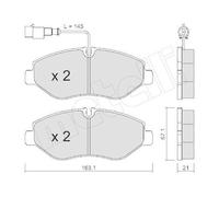 Kit De Plaquettes De Frein Frein À Disque Metelli 22-0671-4 pour Nissan