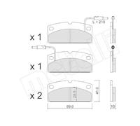 Kit De Plaquettes De Frein Frein À Disque Metelli 22-0767-1 pour Aixam