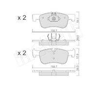 Kit De Plaquettes De Frein Frein À Disque Metelli 22-0959-0 pour Bmw
