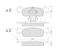 Kit De Plaquettes De Frein Frein À Disque Metelli 22-0975-1 pour Renault Dacia