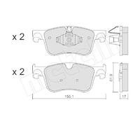 Kit De Plaquettes De Frein Frein À Disque Metelli 22-0984-0 pour Citroën Opel