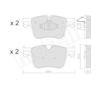 Kit De Plaquettes De Frein Frein À Disque Metelli 22-0985-1 pour Citroën Opel