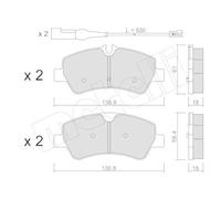 Kit De Plaquettes De Frein Frein À Disque Metelli 22-0991-1 pour Ford