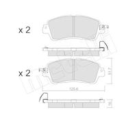 Kit De Plaquettes De Frein Frein À Disque Metelli 22-1085-0 pour Mazda Nissan