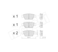Kit De Plaquettes De Frein Frein À Disque Metelli 22-1144-0 pour Mahindra