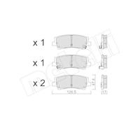 Kit De Plaquettes De Frein Frein À Disque Metelli 22-1184-0 pour Ford Volvo