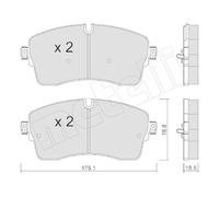 Kit De Plaquettes De Frein Frein À Disque Metelli 22-1250-1 pour Jaguar