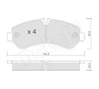 Kit De Plaquettes De Frein Frein À Disque Metelli 22-1276-0 pour Mercedes Benz