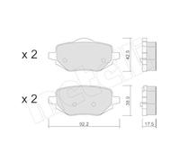 Kit De Plaquettes De Frein Frein À Disque Metelli 22-1323-0 pour Citroën Opel DS